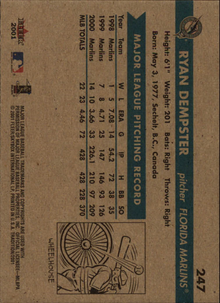 A2341- 2001 Fleer Tradition Baseball Card #s 1-250 -You Pick- 15+ FREE US SHIP - Picture 469 of 475