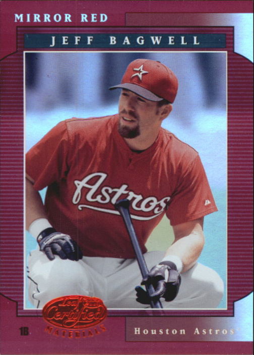2001 Leaf Certified Materials Mirror Red #10 Jeff Bagwell