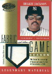 2001 Leaf Certified Materials Fabric of the Game #21SN Reggie Jackson/47