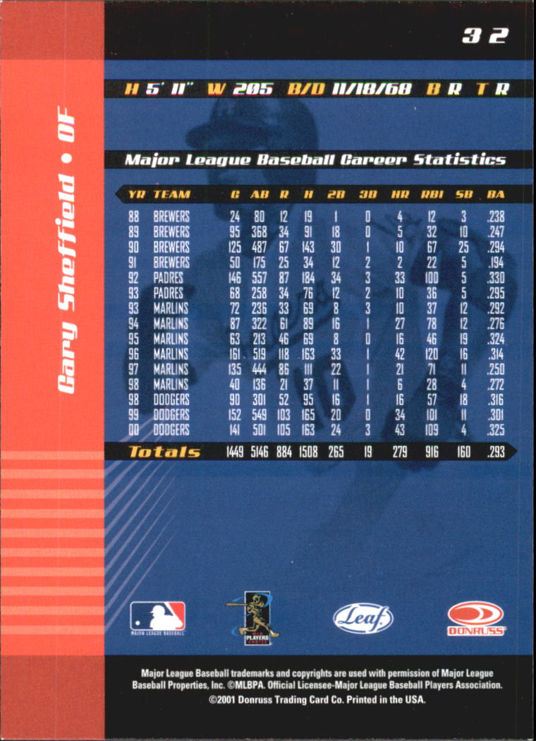 2001 Leaf Limited Baseball "Main Set" Base Cards #1 to #150 - Picture 63 of 269