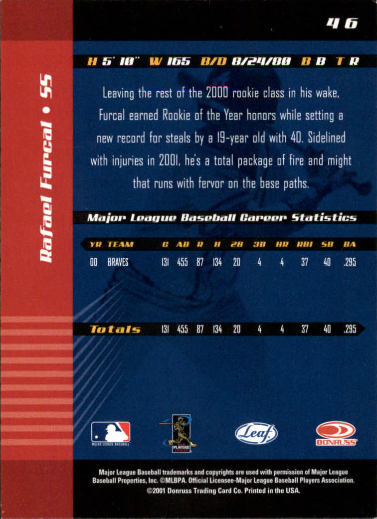 2001 Leaf Limited Baseball "Main Set" Base Cards #1 to #150 - Picture 89 of 269