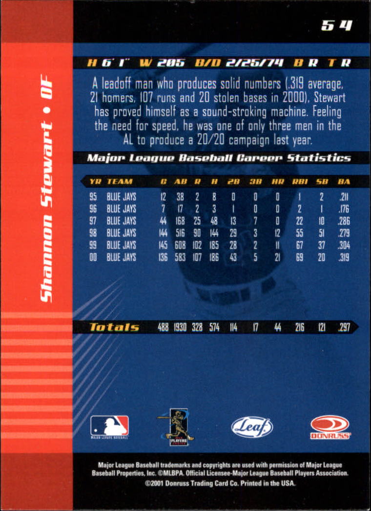 2001 Leaf Limited Baseball "Main Set" Base Cards #1 to #150 - Picture 105 of 269