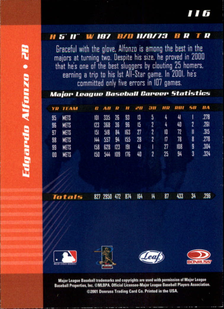 2001 Leaf Limited Baseball "Main Set" Base Cards #1 to #150 - Picture 211 of 269