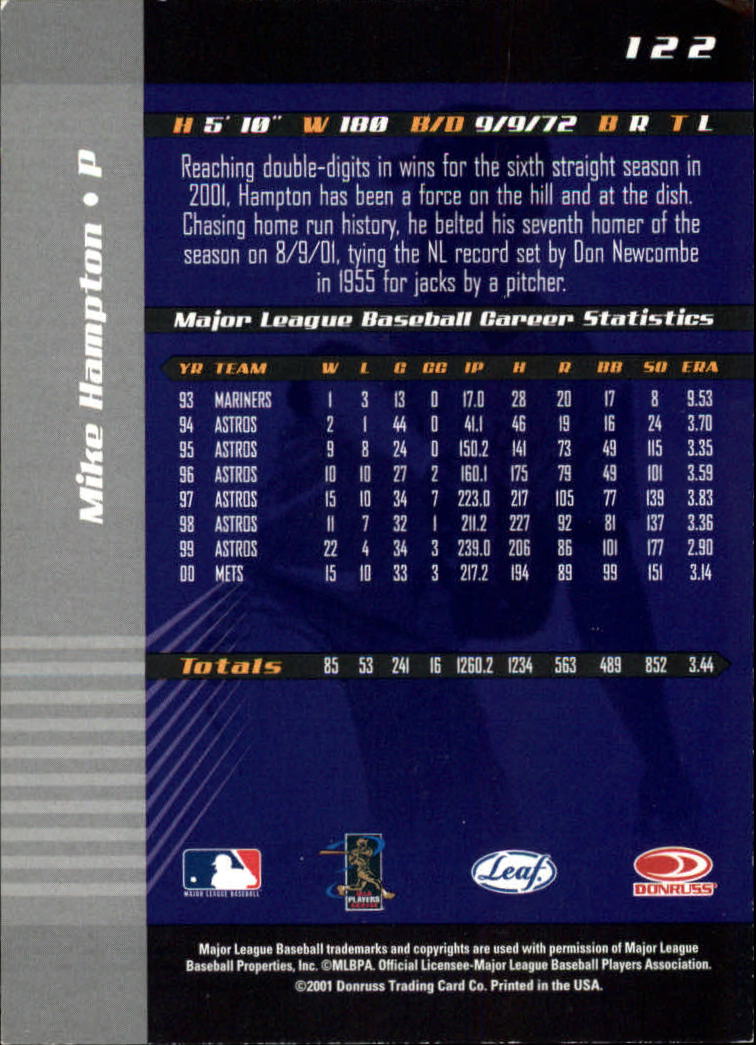 2001 Leaf Limited Baseball "Main Set" Base Cards #1 to #150 - Picture 223 of 269