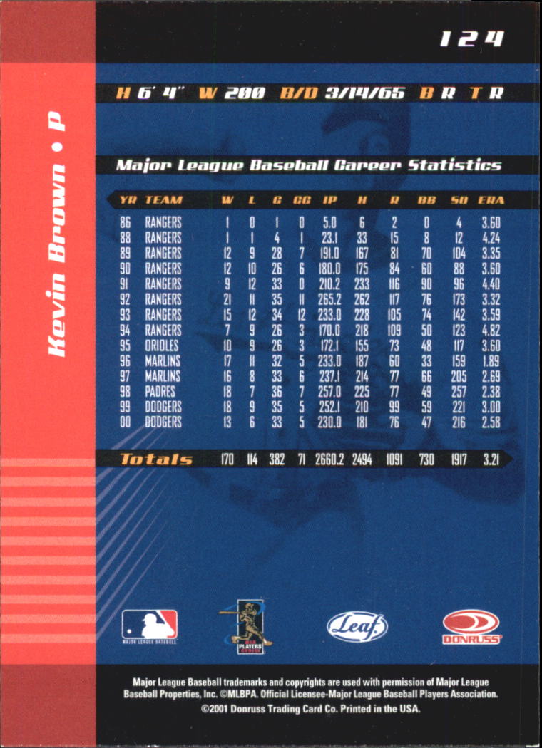 2001 Leaf Limited Baseball "Main Set" Base Cards #1 to #150 - Picture 227 of 269