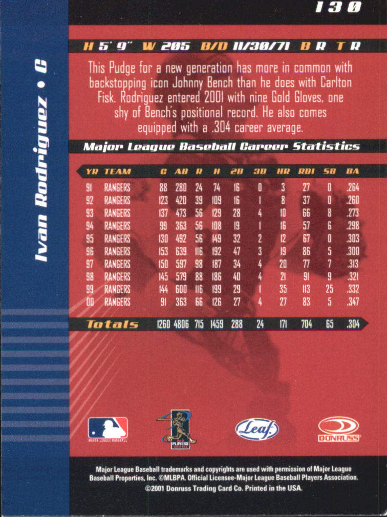 2001 Leaf Limited Baseball "Main Set" Base Cards #1 to #150 - Picture 239 of 269