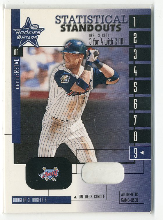 2001 Leaf Rookies and Stars Statistical Standouts #SS9 Darin Erstad