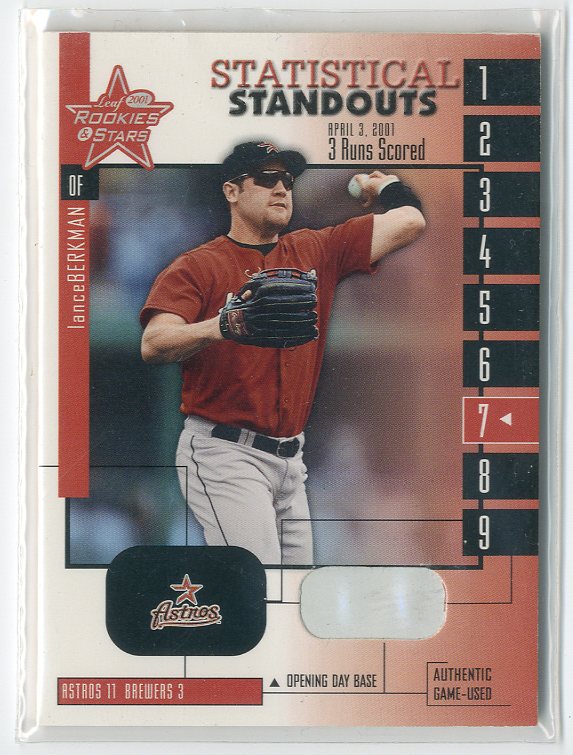 2001 Leaf Rookies and Stars Statistical Standouts #SS16 Lance Berkman