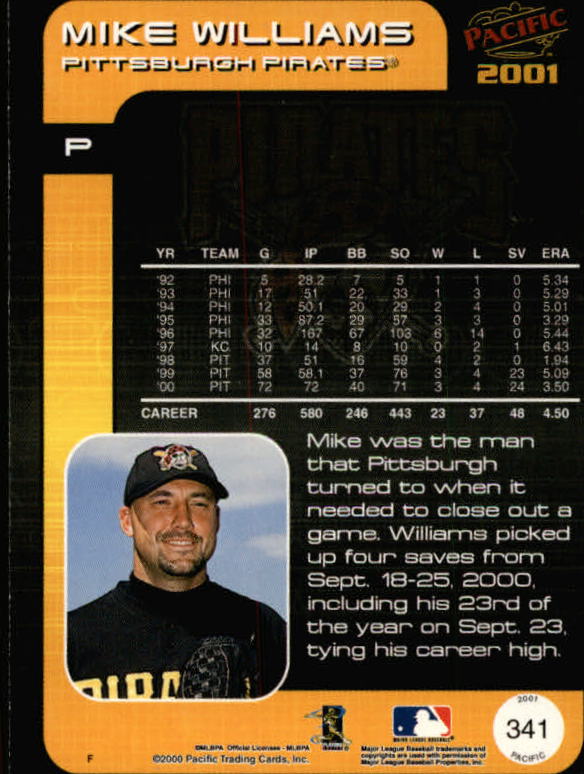 2001 Pacific #341 Mike Williams