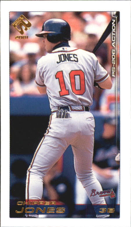 2001 Private Stock PS-206 Action #7 Chipper Jones