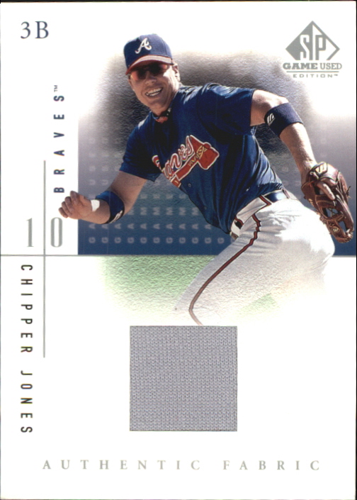 2001 SP Game Used Edition Authentic Fabric #CJ Chipper Jones