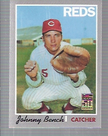 2001 Topps Through the Years Reprints #21 Johnny Bench '70