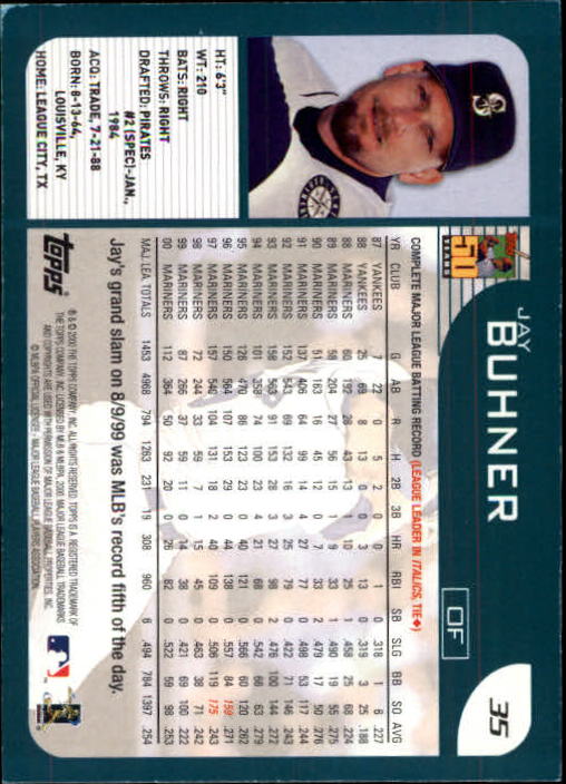 2001 Topps Limited #35 Jay Buhner back image