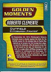 2001 Topps Limited #784 Roberto Clemente GM back image