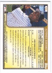 2001 Topps Traded Gold #T144 Alfonso Soriano 99 back image
