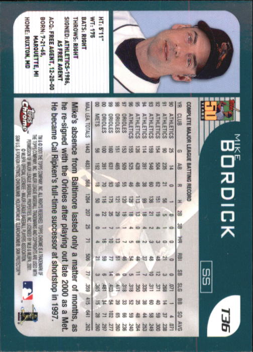 2001 Topps Chrome Traded Baseball Singles - You Choose - Bild 59 von 381