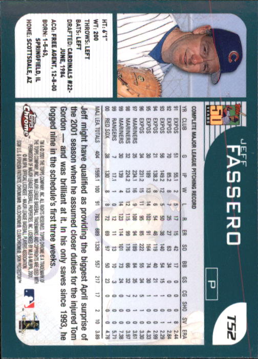 2001 Topps Chrome Traded Baseball Singles - You Choose - Bild 89 von 381