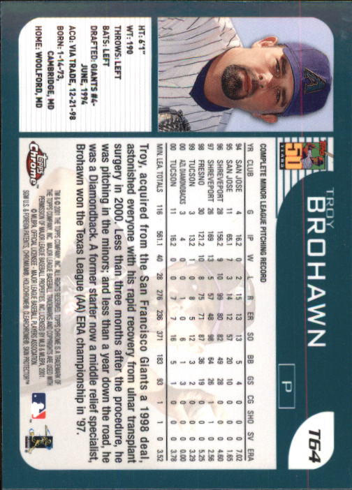 2001 Topps Chrome Traded Baseball Singles - You Choose - Bild 110 von 381