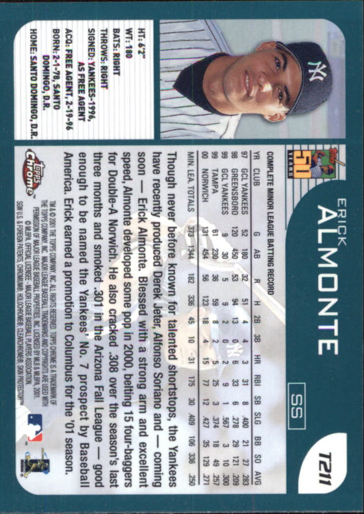 2001 Topps Chrome Traded Baseball Singles - You Choose - Bild 283 von 381