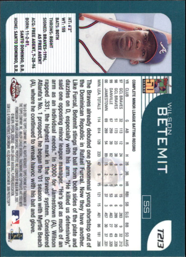 2001 Topps Chrome Traded Baseball Singles - You Choose - Bild 287 von 381