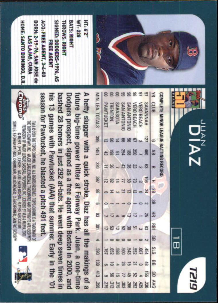 2001 Topps Chrome Traded Baseball Singles - You Choose - Bild 297 von 381
