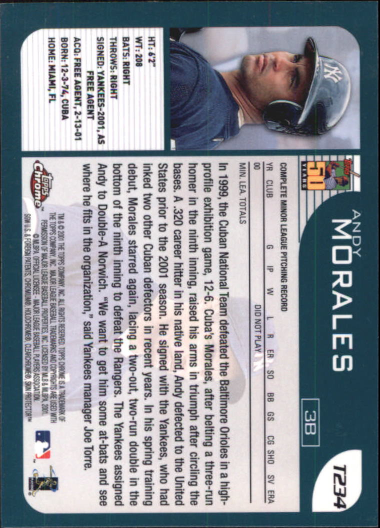 2001 Topps Chrome Traded Baseball Singles - You Choose - Bild 326 von 381