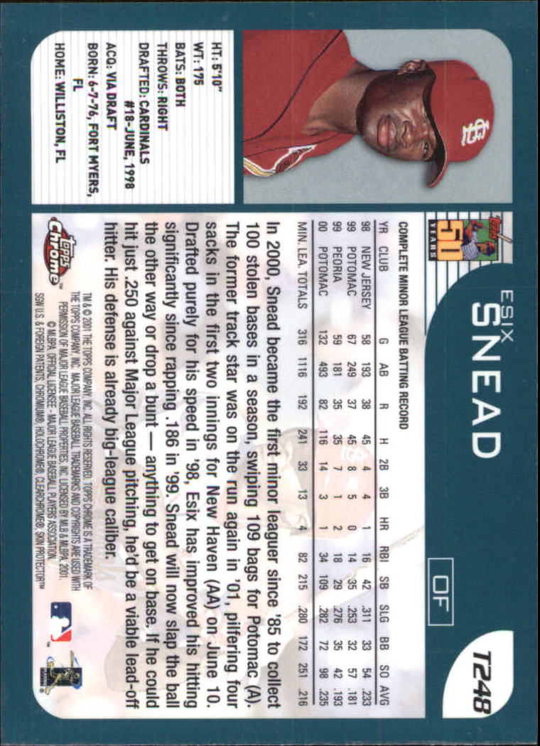 2001 Topps Chrome Traded Baseball Singles - You Choose - Bild 348 von 381