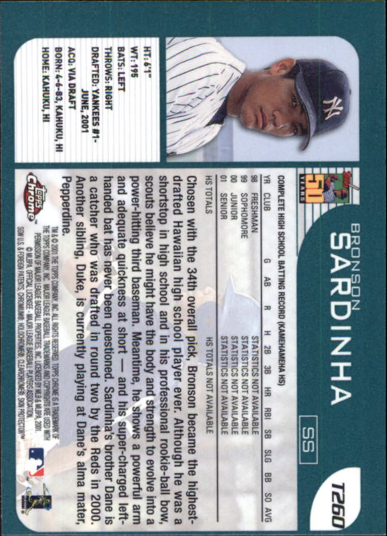 2001 Topps Chrome Traded Baseball Singles - You Choose - Bild 372 von 381