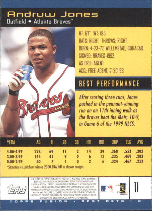 A3902- 2001 Topps Fusion Baseball Card #s 1-250 -You Pick- 15+ FREE US SHIP - Picture 19 of 453