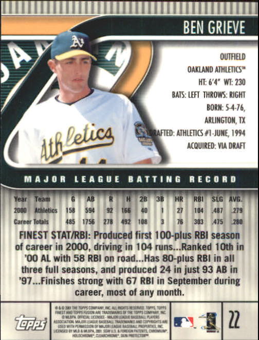 A3902- 2001 Topps Fusion Baseball Card #s 1-250 -You Pick- 15+ FREE US SHIP - Picture 35 of 453