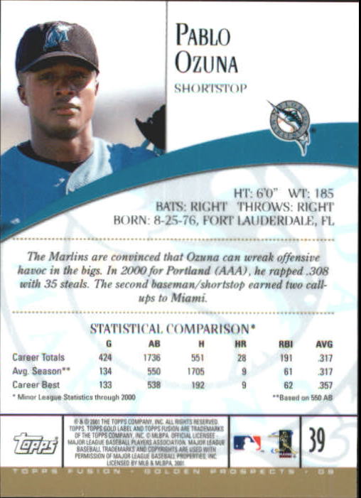 A3902- 2001 Topps Fusion Baseball Card #s 1-250 -You Pick- 15+ FREE US SHIP - Picture 67 of 453