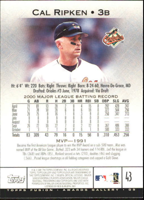 A3902- 2001 Topps Fusion Baseball Card #s 1-250 -You Pick- 15+ FREE US SHIP - Picture 75 of 453