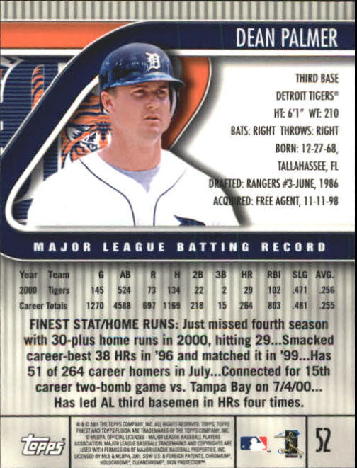 A3902- 2001 Topps Fusion Baseball Card #s 1-250 -You Pick- 15+ FREE US SHIP - Picture 93 of 453