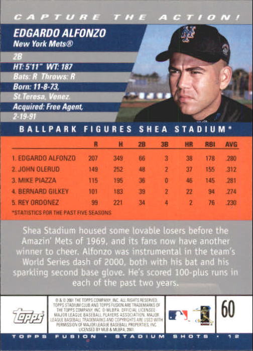 A3902- 2001 Topps Fusion Baseball Card #s 1-250 -You Pick- 15+ FREE US SHIP - Picture 107 of 453