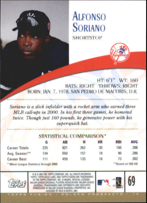 A3902- 2001 Topps Fusion Baseball Card #s 1-250 -You Pick- 15+ FREE US SHIP - Picture 125 of 453