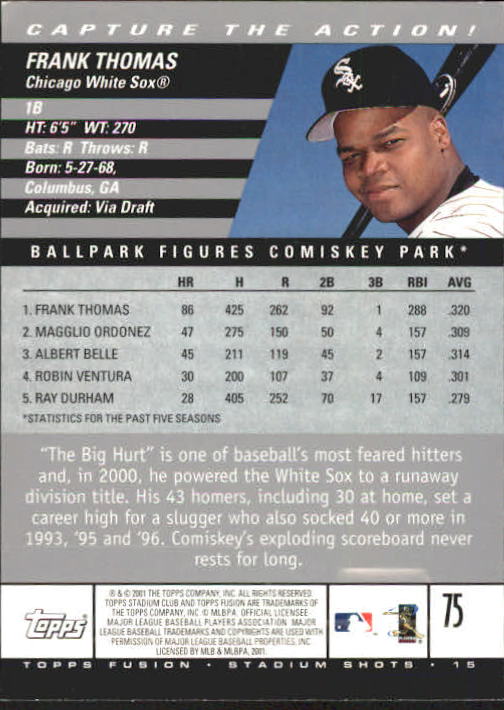 A3902- 2001 Topps Fusion Baseball Card #s 1-250 -You Pick- 15+ FREE US SHIP - Picture 137 of 453