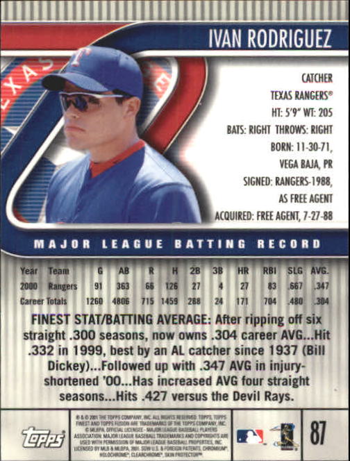 A3902- 2001 Topps Fusion Baseball Card #s 1-250 -You Pick- 15+ FREE US SHIP - Picture 161 of 453