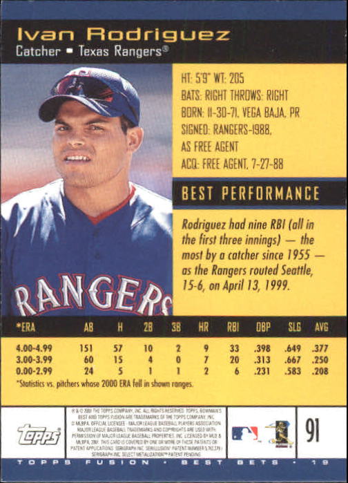 A3902- 2001 Topps Fusion Baseball Card #s 1-250 -You Pick- 15+ FREE US SHIP - Picture 167 of 453