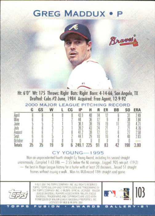 A3902- 2001 Topps Fusion Baseball Card #s 1-250 -You Pick- 15+ FREE US SHIP - Picture 187 of 453