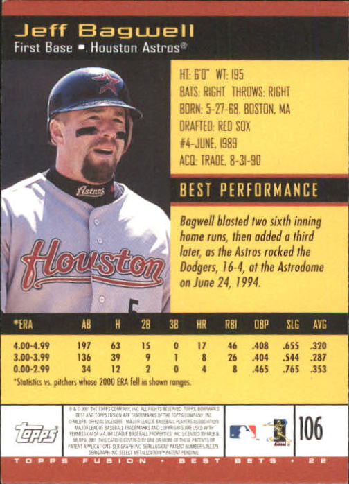 A3902- 2001 Topps Fusion Baseball Card #s 1-250 -You Pick- 15+ FREE US SHIP - Picture 193 of 453