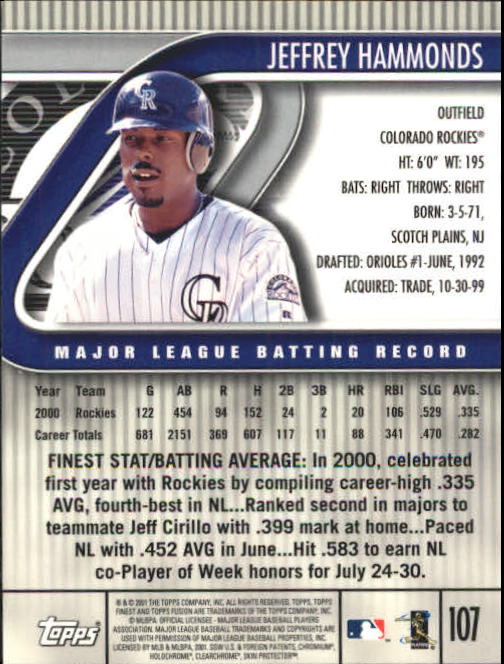 A3902- 2001 Topps Fusion Baseball Card #s 1-250 -You Pick- 15+ FREE US SHIP - Picture 195 of 453