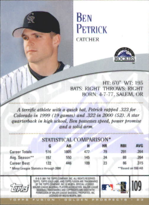 A3902- 2001 Topps Fusion Baseball Card #s 1-250 -You Pick- 15+ FREE US SHIP - Picture 199 of 453