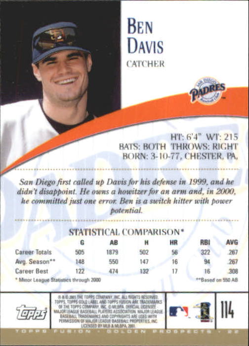 A3902- 2001 Topps Fusion Baseball Card #s 1-250 -You Pick- 15+ FREE US SHIP - Picture 209 of 453