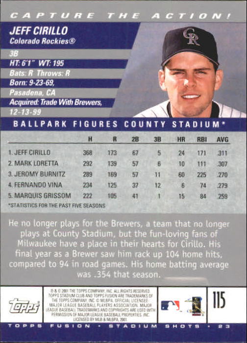 A3902- 2001 Topps Fusion Baseball Card #s 1-250 -You Pick- 15+ FREE US SHIP - Picture 211 of 453