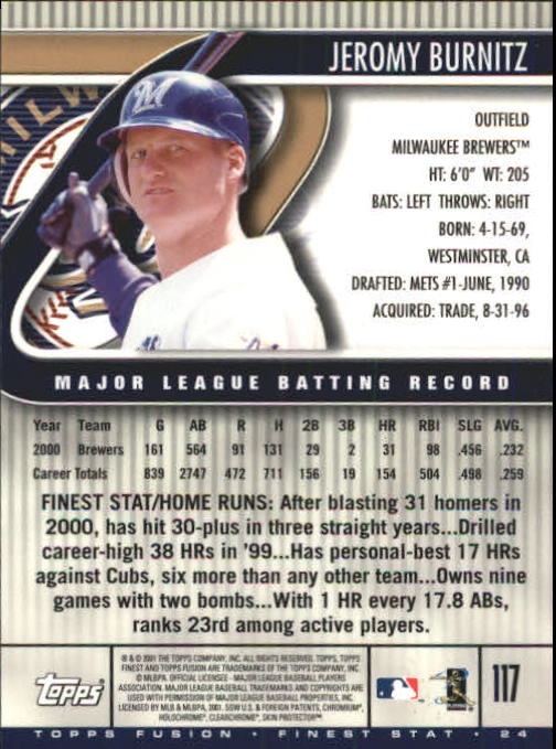 A3902- 2001 Topps Fusion Baseball Card #s 1-250 -You Pick- 15+ FREE US SHIP - Picture 215 of 453