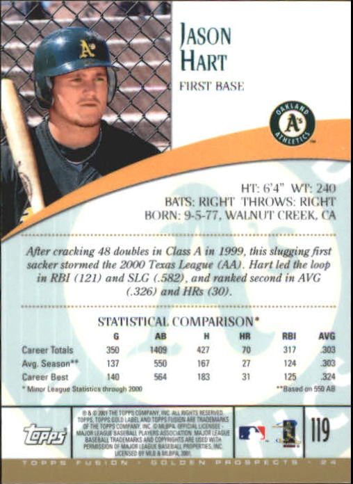 A3902- 2001 Topps Fusion Baseball Card #s 1-250 -You Pick- 15+ FREE US SHIP - Picture 219 of 453