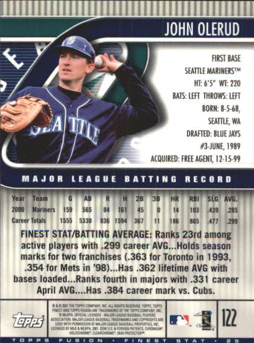 A3902- 2001 Topps Fusion Baseball Card #s 1-250 -You Pick- 15+ FREE US SHIP - Picture 225 of 453