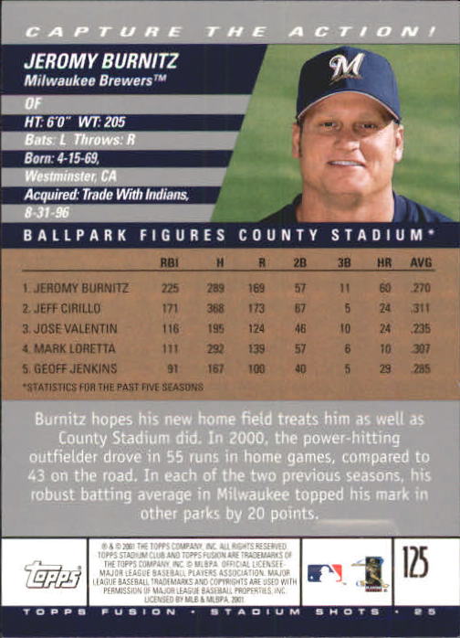 A3902- 2001 Topps Fusion Baseball Card #s 1-250 -You Pick- 15+ FREE US SHIP - Picture 231 of 453