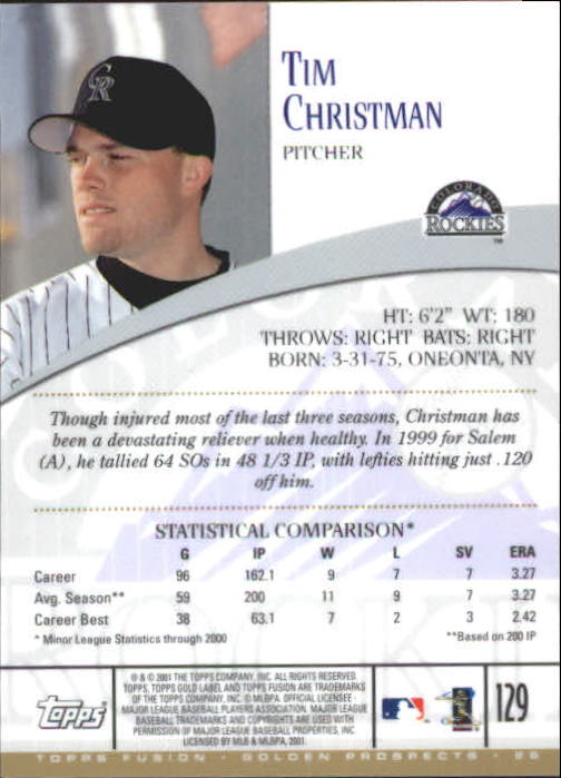 A3902- 2001 Topps Fusion Baseball Card #s 1-250 -You Pick- 15+ FREE US SHIP - Picture 239 of 453