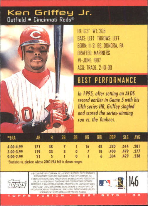 A3902- 2001 Topps Fusion Baseball Card #s 1-250 -You Pick- 15+ FREE US SHIP - Picture 271 of 453